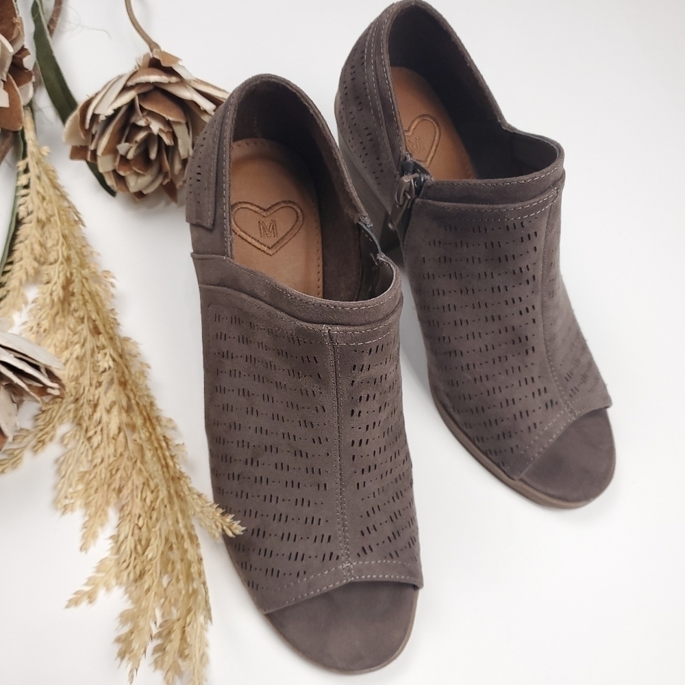 Madeline Brown Open Toe Ankle Boots Size 6½m - Picture 3 of 8